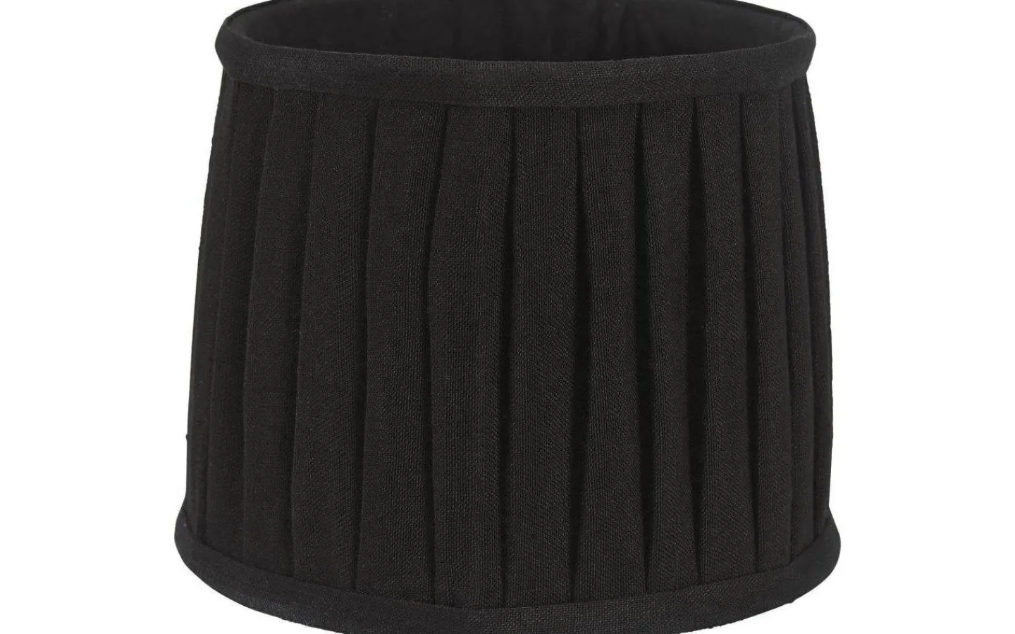 Enfärgade Runda Lampskärmar|Plisserade Lampskärmar<PR Home Sofia Lampskärm Ø20cm Plissé Svart