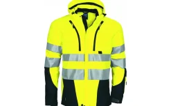 Softshelljacka, Varsel, Klass 3, Gul/svart, M