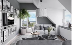 Softy Taklampa Ø60cm Matt Svart/Vit