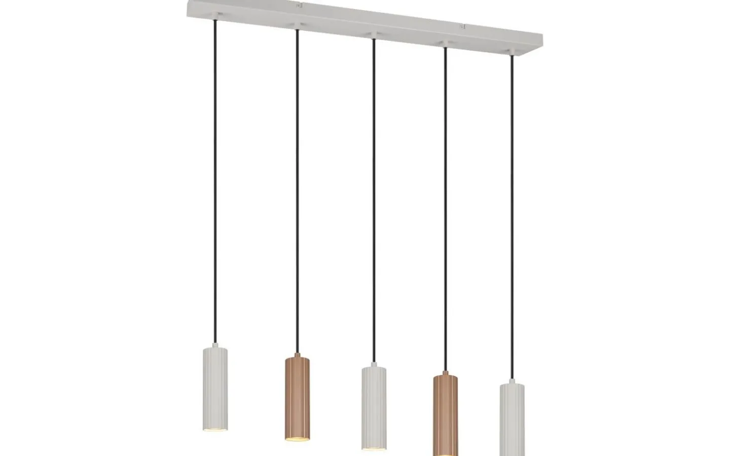 Avlånga Taklampor<Trio Lighting Soka Takpendel 5-delad GU10 kaffe/varmgrå