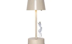Solei Uppladdningsbar Bordslampa Beige 27cm IP44
