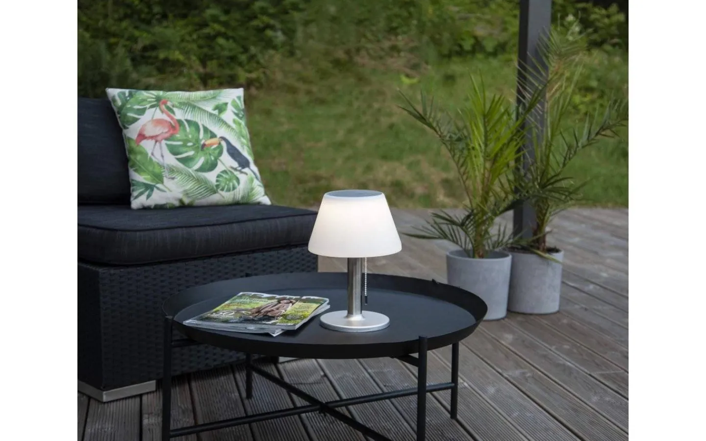 Visa Alla Solcellslampor<Star Trading Solia Solcellsdriven Bordslampa Rostfri/Vit