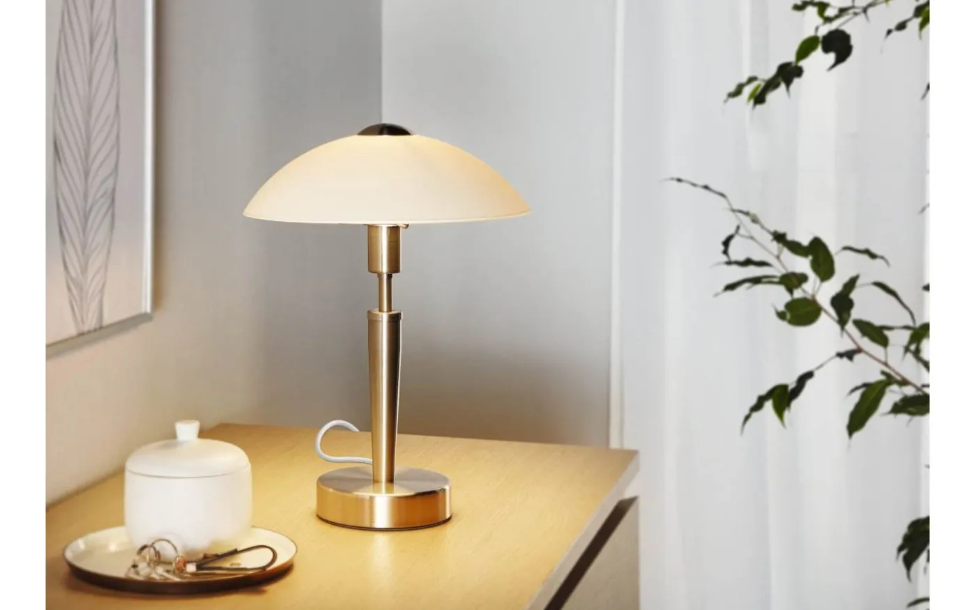 Solo Bordslampa 35cm DIM Nickel