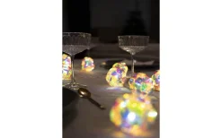 Batteri Julpynt Inomhus|Batterislingor Inomhus<Konstsmide Solskimmer Batteridriven Slinga 1,35m 10st Diamantbollar