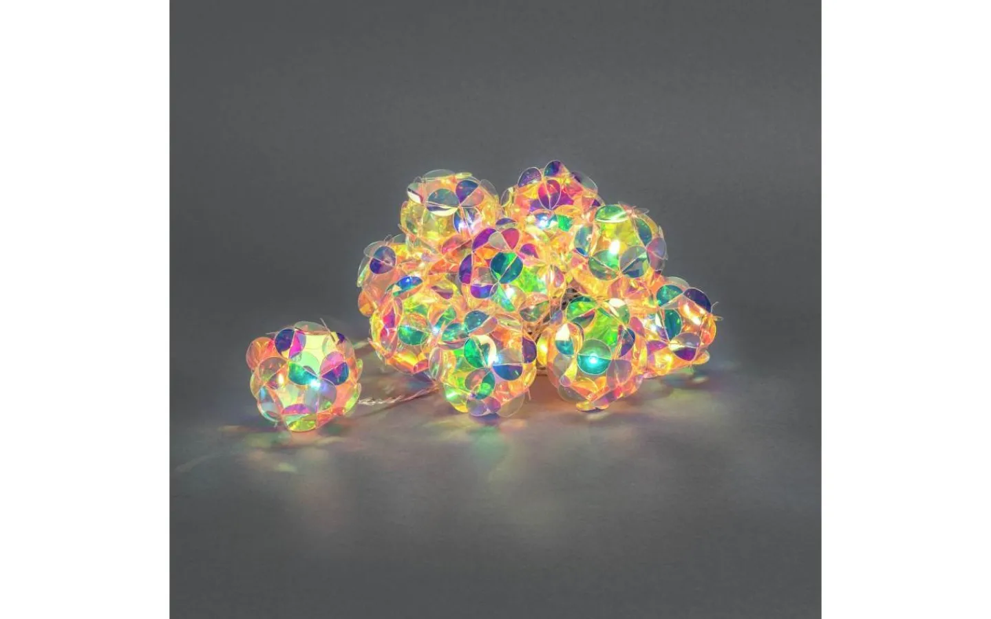 Batteri Julpynt Inomhus|Batterislingor Inomhus<Konstsmide Solskimmer Batteridriven Slinga 1,35m 10st Diamantbollar