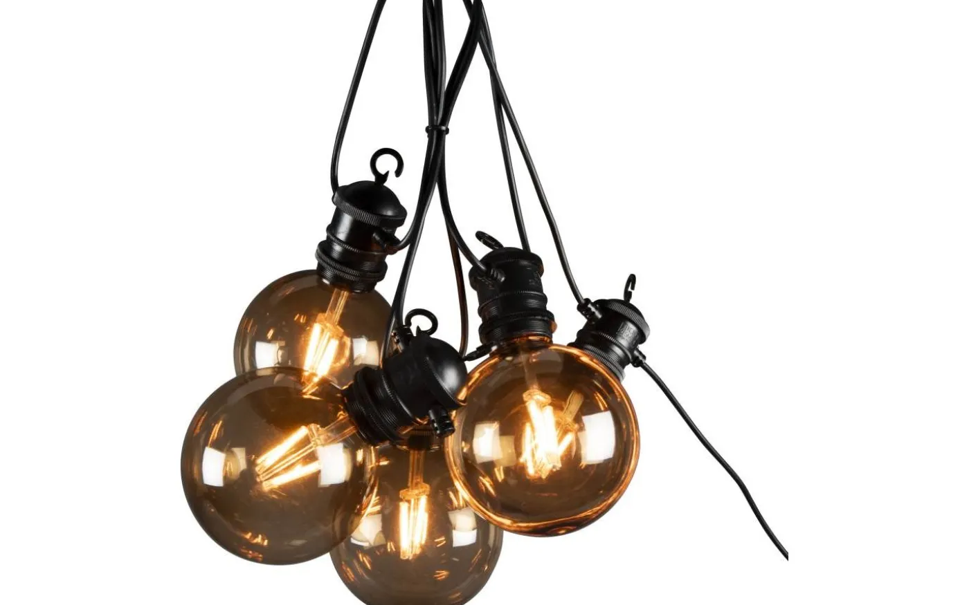 Solstråle Partyslinga Extraset 9,15m 10L Brun/Amber utbytbar LED IP44