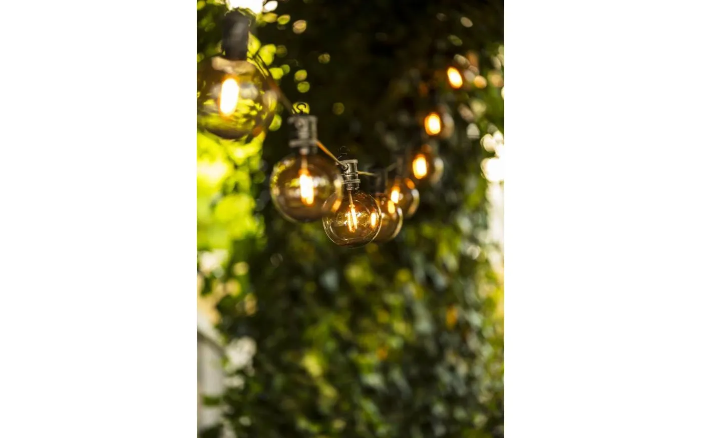 Solstråle Partyslinga Extraset 9,15m 10L Brun/Amber utbytbar LED IP44