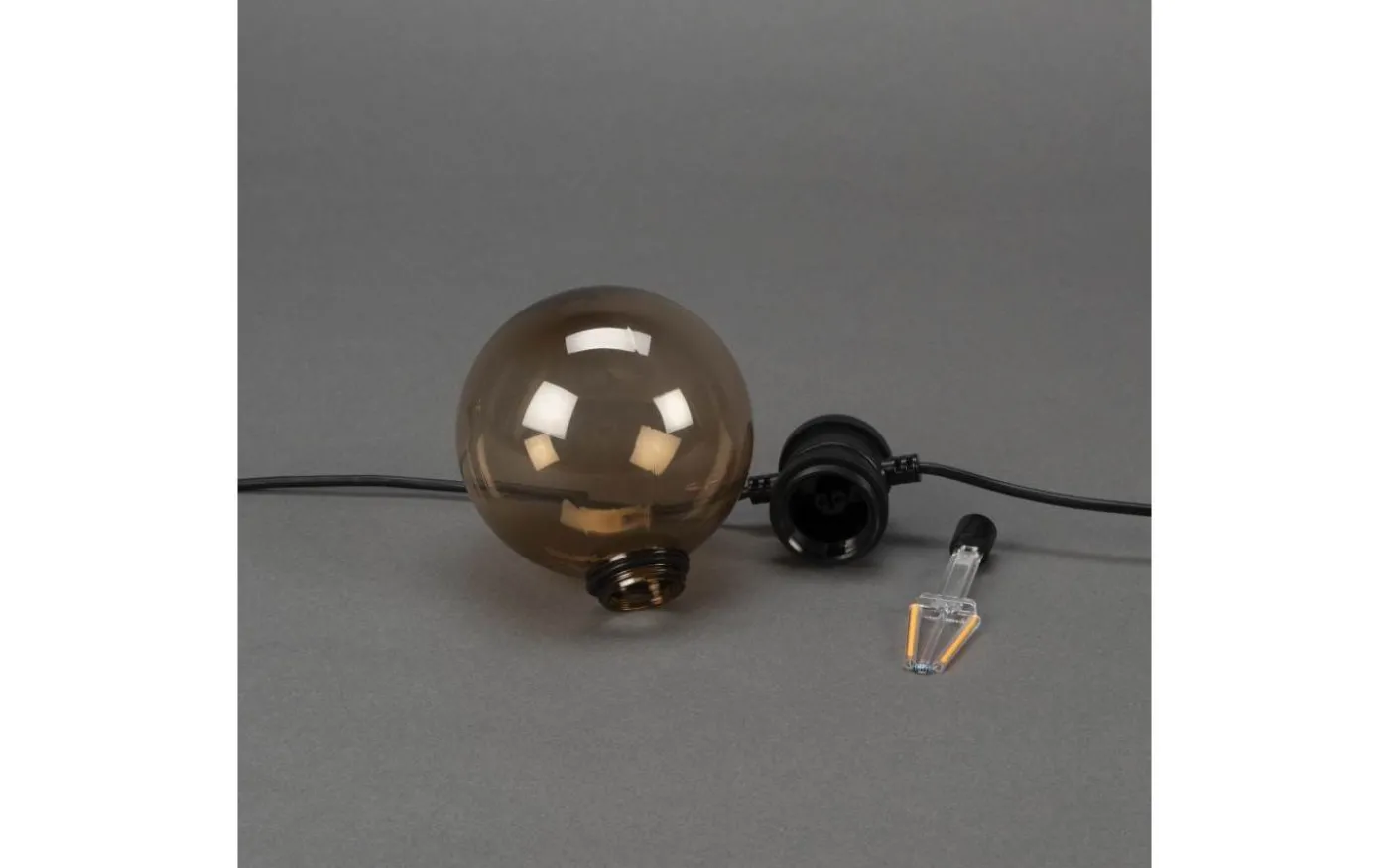 Solstråle Partyslinga Extraset 9,15m 10L Brun/Amber utbytbar LED IP44