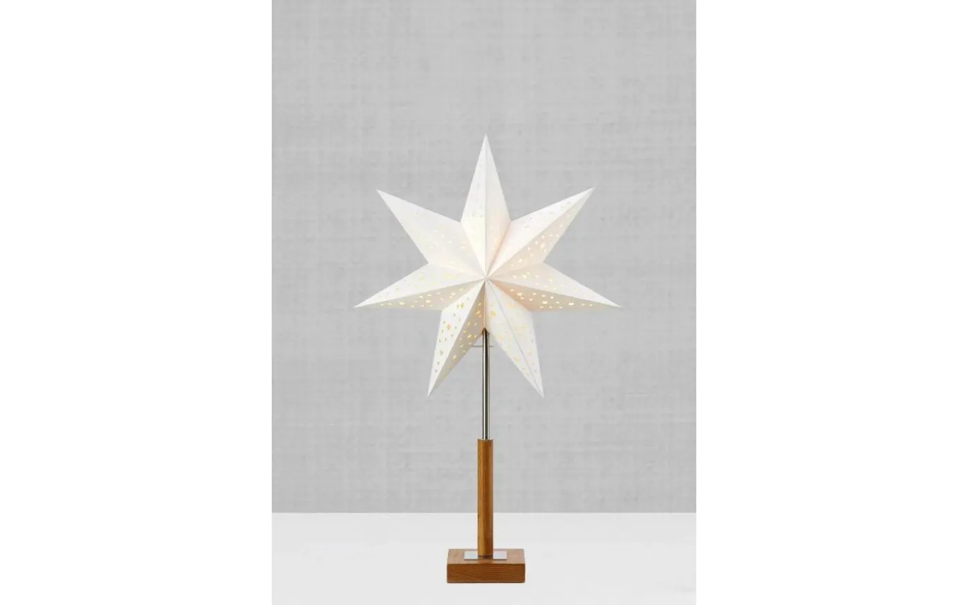 Solvalla Bordstjärna 35cm Vit/Ek