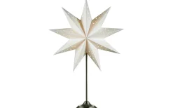 Solvalla Julstjärna på Fot 64cm Vit/Satin