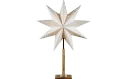 Solvalla Julstjärna på Fot 65cm Vit/Ek