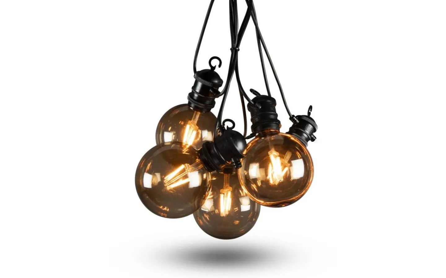 Partyslingor Utomhus 230V|Partyslingor Utomhus 230V<Konstsmide Sommarbris Partyslinga 4,5m 10L Brun/Amber utbytbar LED IP44