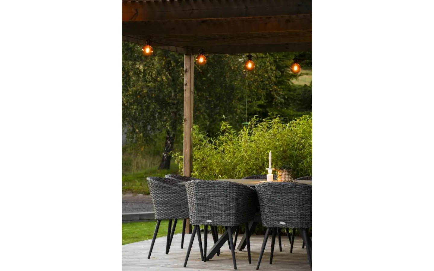 Partyslingor Utomhus 230V|Partyslingor Utomhus 230V<Konstsmide Sommarbris Partyslinga 4,5m 10L Brun/Amber utbytbar LED IP44