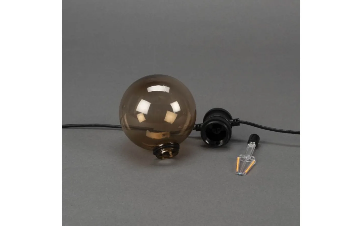 Partyslingor Utomhus 230V|Partyslingor Utomhus 230V<Konstsmide Sommarbris Partyslinga 4,5m 10L Brun/Amber utbytbar LED IP44