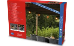 Partyslingor Utomhus 230V|Partyslingor Utomhus 230V<Konstsmide Sommarbris Partyslinga 4,5m 10L Brun/Amber utbytbar LED IP44