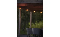 Konstsmide Sommarbris Partyslinga 4,5m 10L Grå/Amber utbytbar LED IP44* Partyslingor Utomhus 230V|Partyslingor Utomhus 230V