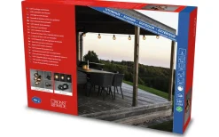 Konstsmide Sommarbris Partyslinga 4,5m 10L Grå/Amber utbytbar LED IP44* Partyslingor Utomhus 230V|Partyslingor Utomhus 230V