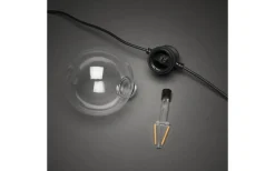 Konstsmide Sommarkväll Partylinga 4m 5L Amber utbytbar LED IP44* Partyslingor Utomhus 230V|Partyslingor Utomhus 230V