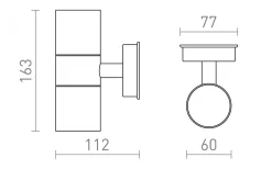 Rendl Sorano II Vägglampa Svart IP44* Kustnära Belysning|Upp & Nedljus Lampor
