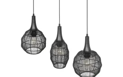 Trio Lighting Soraya Takpendel 3-os E27 mattsvart* Avlånga Taklampor