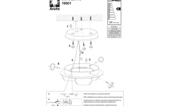 Sorrento Plafond 25cm LED 3x3W 3000K Krom/Klar IP44
