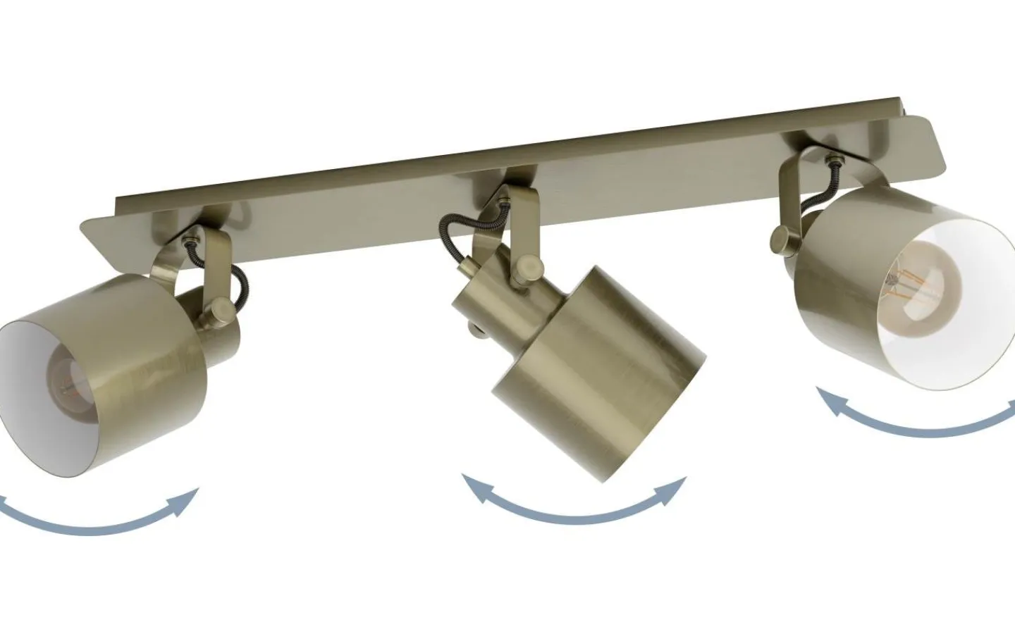 Eglo Southery Takspotlight 70cm Borstad Krämguld* Avlånga Takspotlights|Takspot Med 3 Lampor