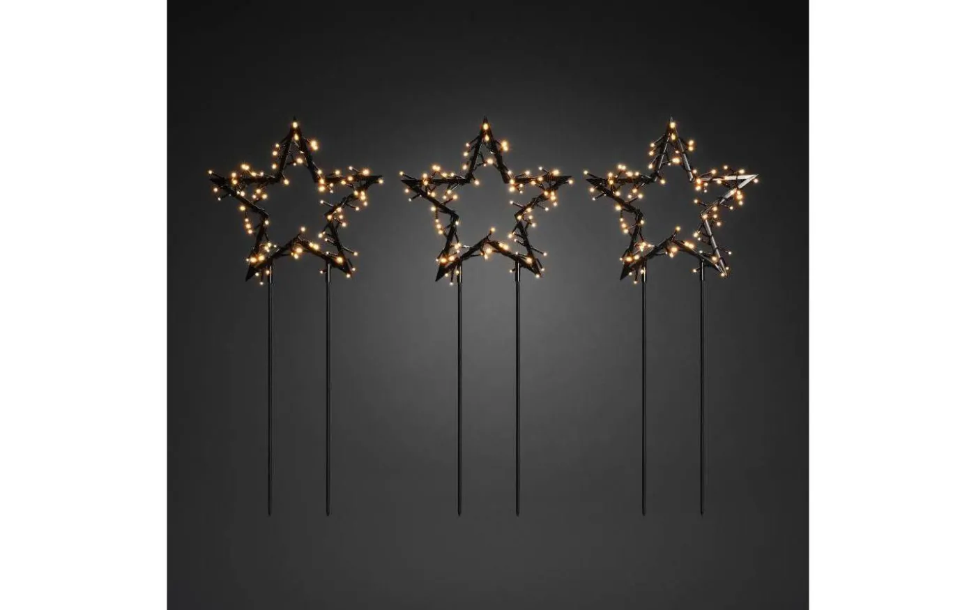 Sparv Stjärnor på Markspett 3-Pack 35cm Amber IP44