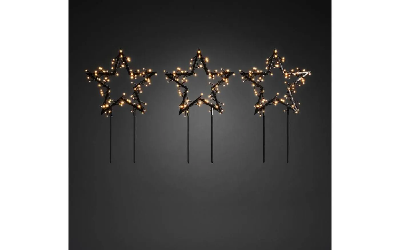 Sparv Stjärnor på Markspett 3-Pack 35cm Amber IP44