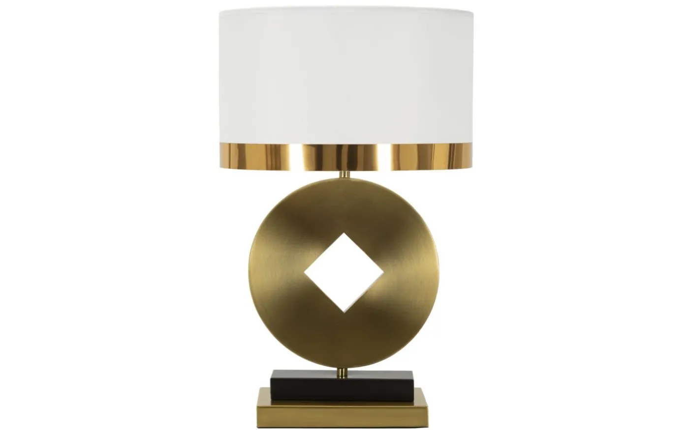 Spazio Bordslampa Mynt 53cm Vit/Guld