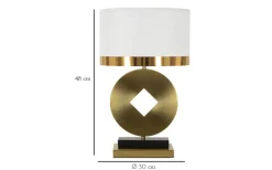 Spazio Bordslampa Mynt 53cm Vit/Guld