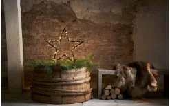 Star Trading Spiky Stjärna på Markspett 73cm Svart IP44* Julpynt Utomhus