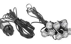 Markbelysning<Eglo Spinetoli Markbelysning LED 3000K 9x0,4W Transparent IP65