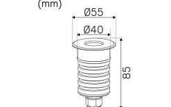 Hidealite Spot Up Multi 230V 3000K 3W IP67* Markbelysning