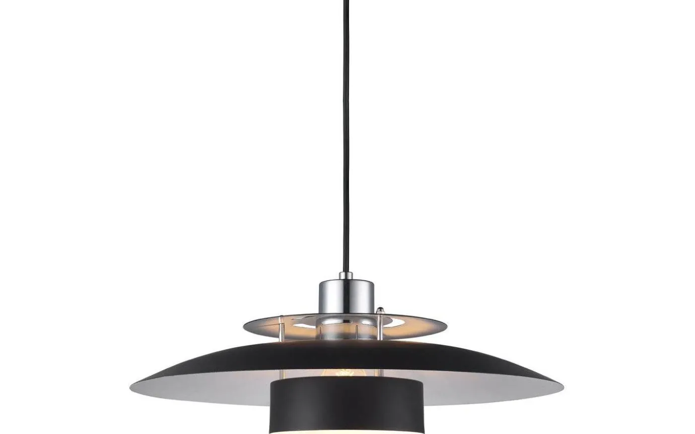 Sörup Taklampa Ø40 Svart/Krom