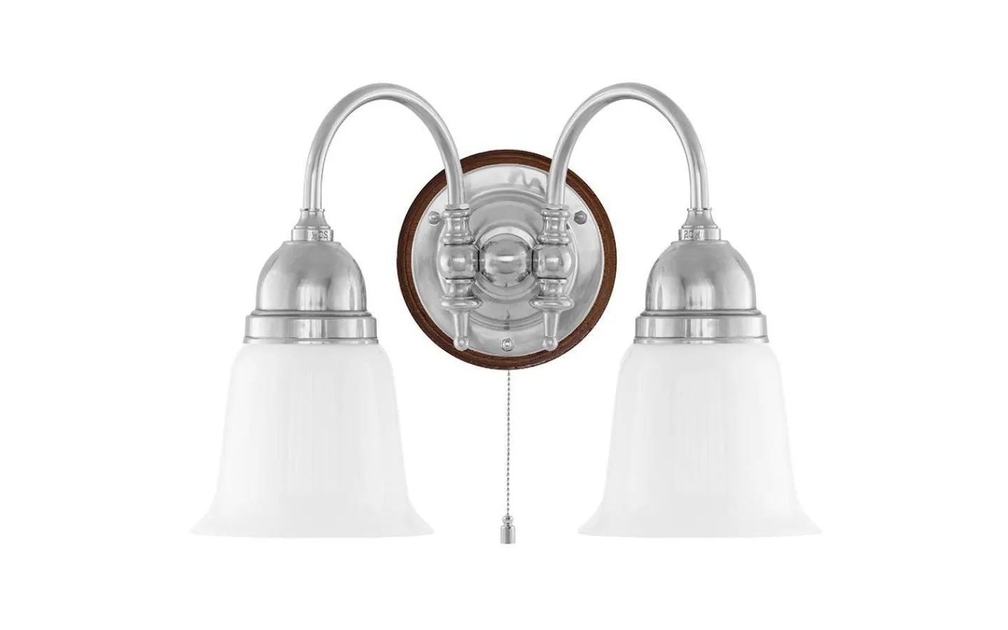 Lampetter<Karlskrona Lampfabrik Stackelberg - Förnicklad / Brytare / Brunt fäste