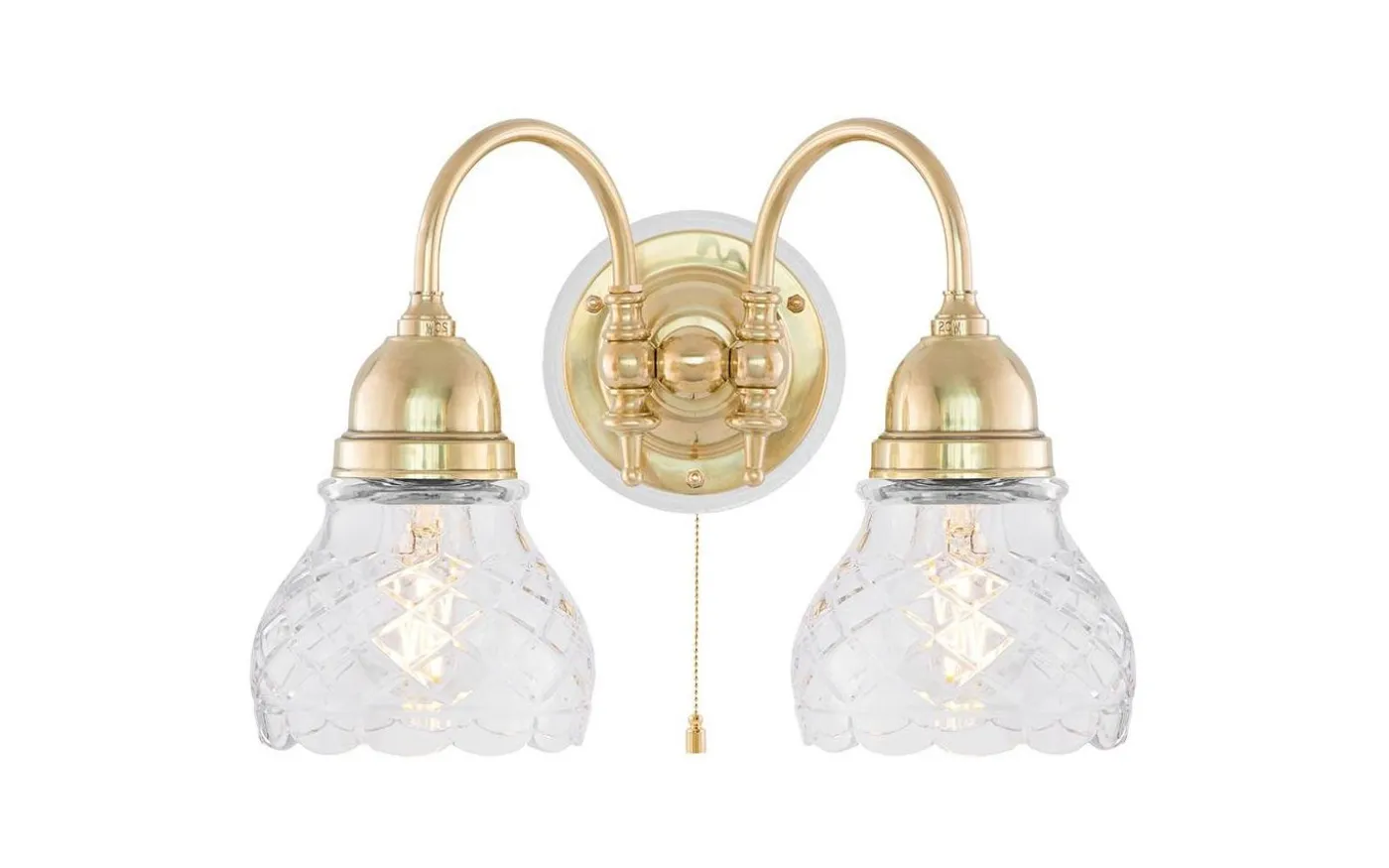 Stackelberg - Mässing / Brytare / Vitt fäste