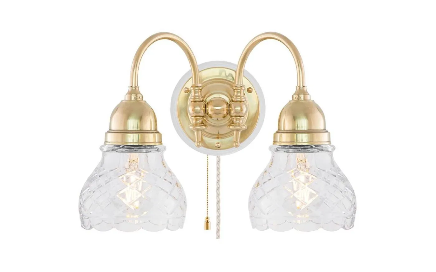 Stackelberg - Mässing / Brytare / Vitt fäste