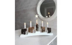 Star Trading Staffans Fålar Adventsljusstake Vit 29cm* Visa Alla Adventsljusstakar|Adventsljusstakar 0-30 Cm