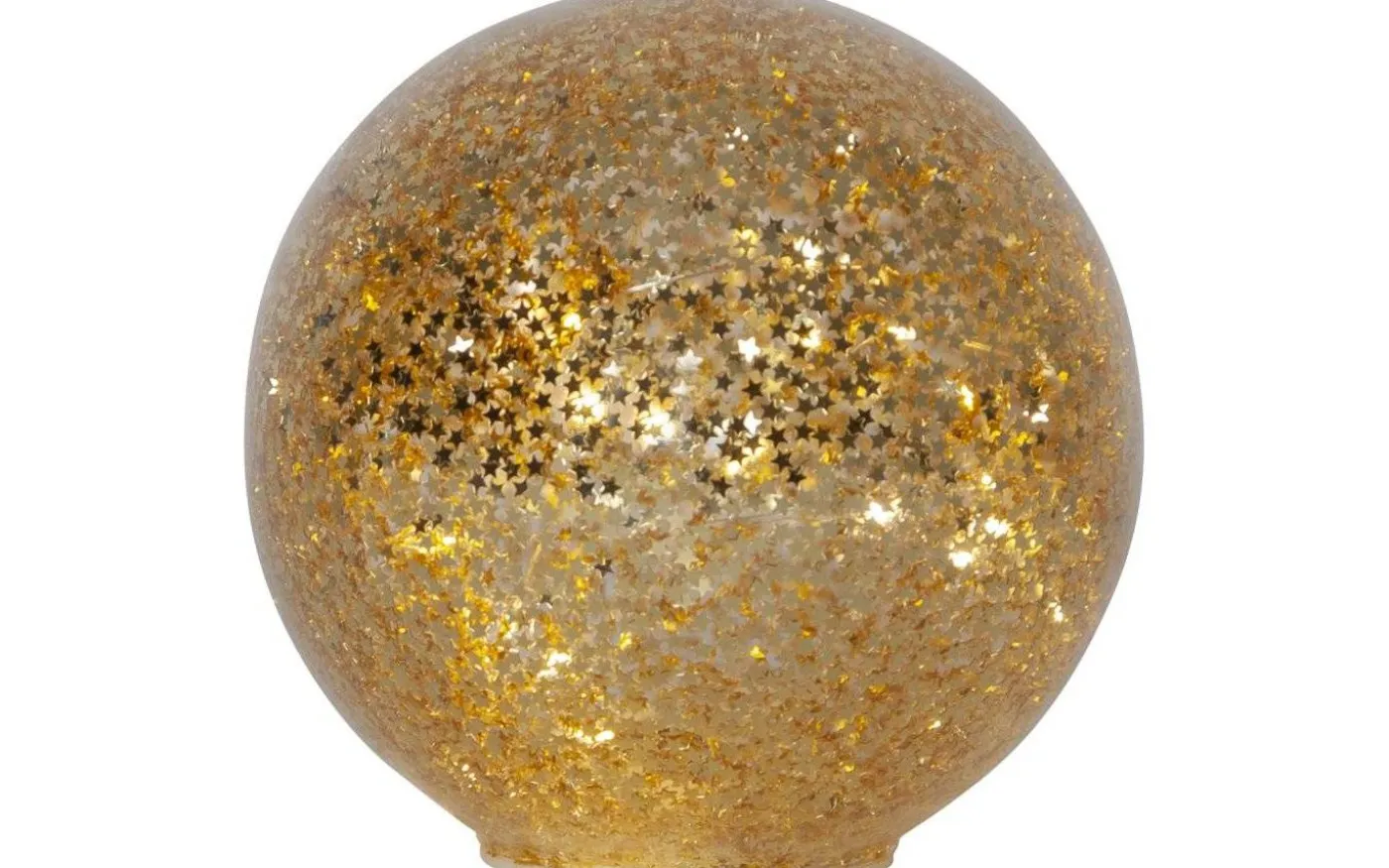 Star Fall Batteridriven Glaskula med Timer 15cm Guld