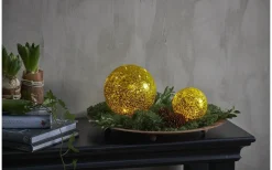 Star Fall Batteridriven Glaskula med Timer 15cm Guld