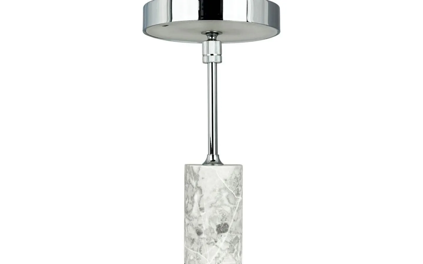 Uppladdningsbara Lampor Inomhus|Bordslampor<Dyberg Larsen Starlight Uppladdningsbar Bordslampa 25cm LED 3000K 2W Krom/Grå Marmor