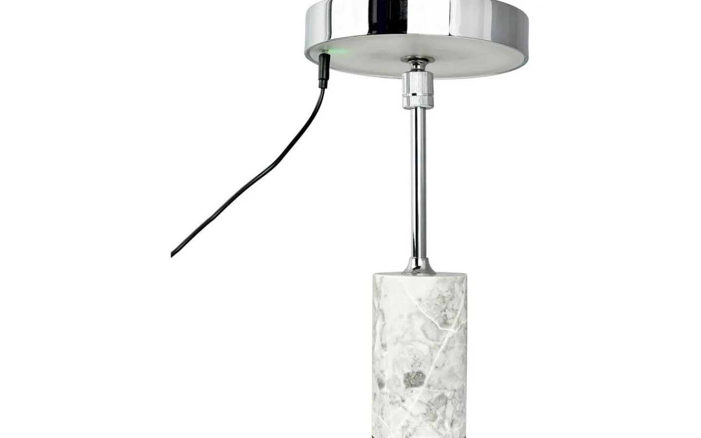 Uppladdningsbara Lampor Inomhus|Bordslampor<Dyberg Larsen Starlight Uppladdningsbar Bordslampa 25cm LED 3000K 2W Krom/Grå Marmor
