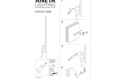 Aneta Stecco Vägglampa 65cm LED 5,5W 3000K Svart* Lampetter