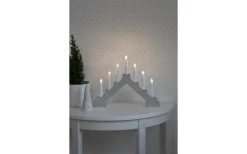 Konstsmide Stella Batteridriven Adventsljusstake LED 28cm Grå* Batteridrivna Adventsljusstakar|Visa Alla Adventsljusstakar