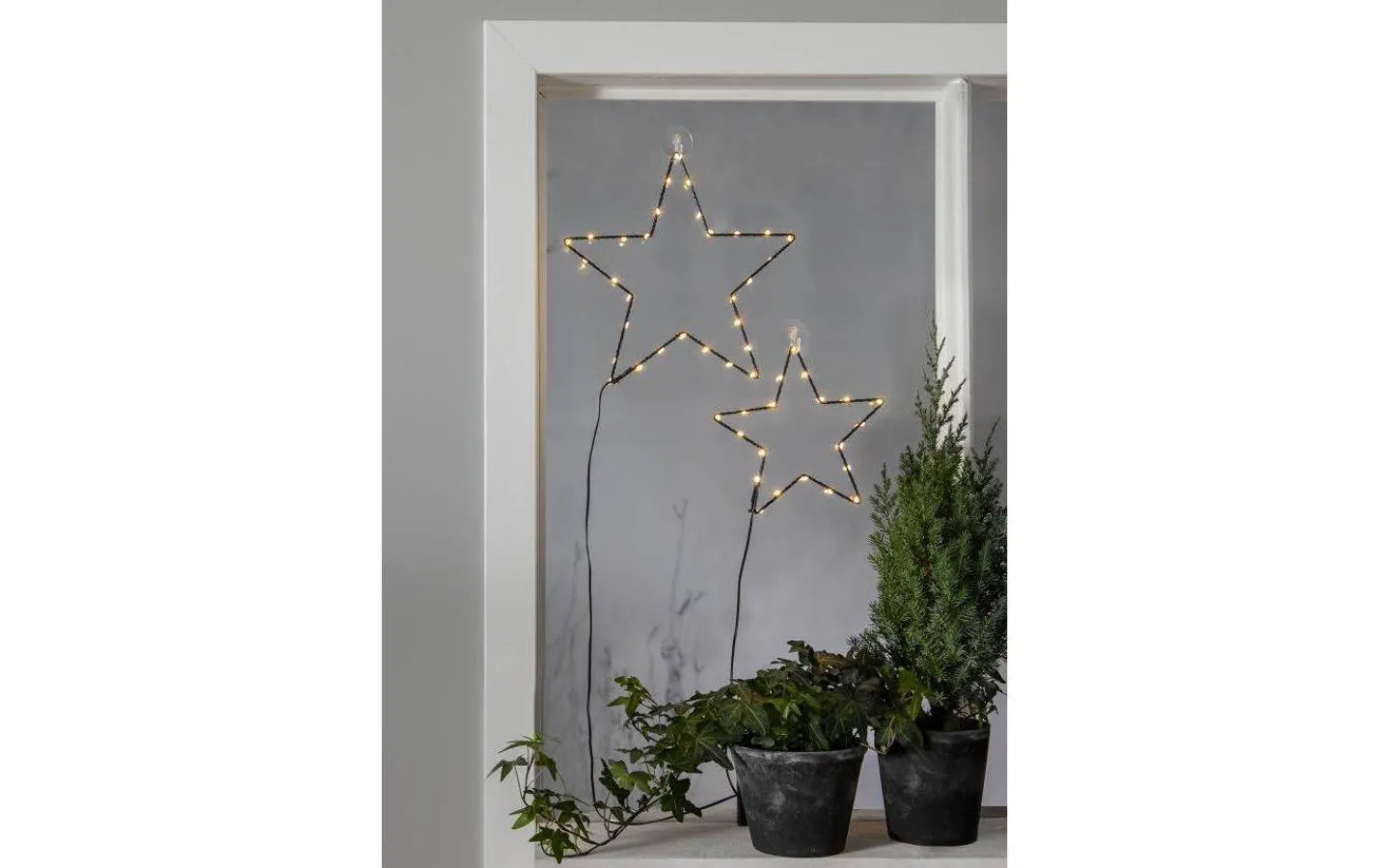 Batteri Julpynt Inomhus<Star Trading Stella Batteridriven Dekoration Stjärnor 25cm Svart