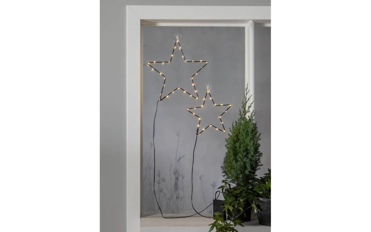 Batteri Julpynt Inomhus<Star Trading Stella Batteridriven Dekoration Stjärnor 25cm Svart