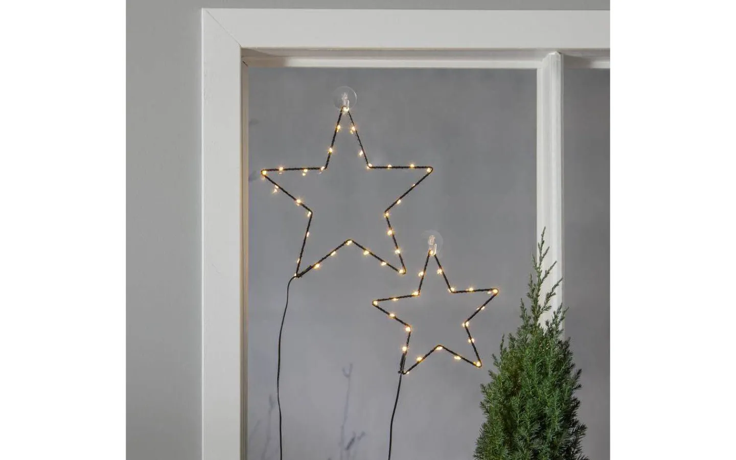 Batteri Julpynt Inomhus<Star Trading Stella Batteridriven Dekoration Stjärnor 25cm Svart