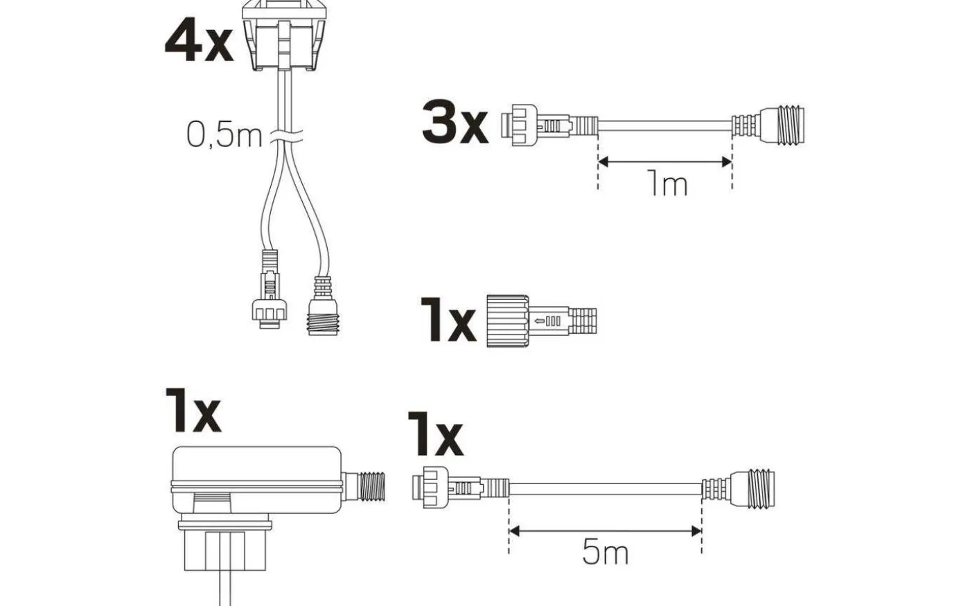 Steplight System Garden Kit 4 Spot 3000K 4x0,8W