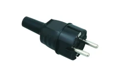 Stickpropp, Med jord, Svart, IP44