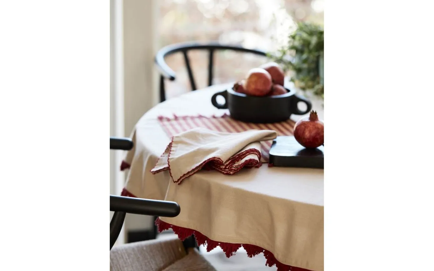 Svanefors Stine Duk Ø160cm Röd* Bordsdukar|Inredning Jul